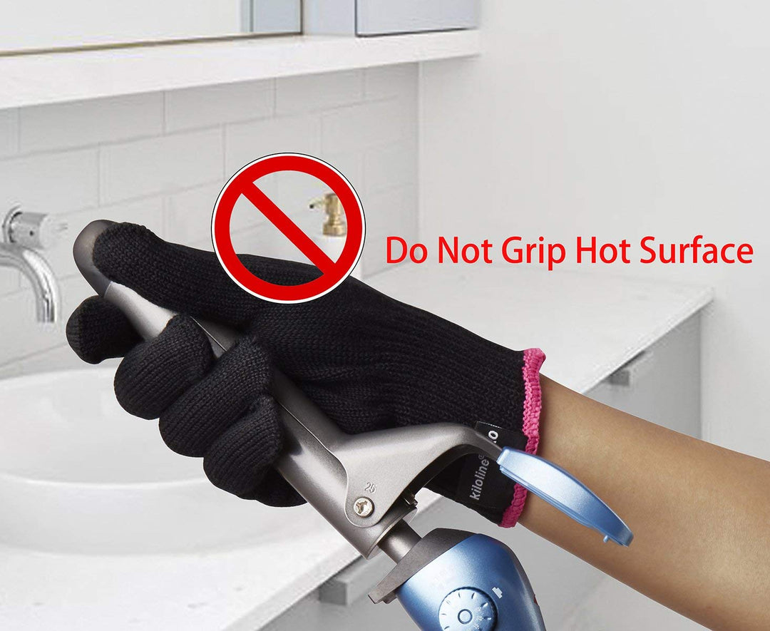 Professional Heat Resistant Glove for Hair Styling Heat Blocking for Curling, Flat Iron and Curling Wand