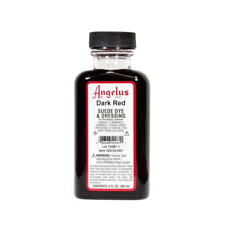 Suede Dye, 3 oz, Dark Red