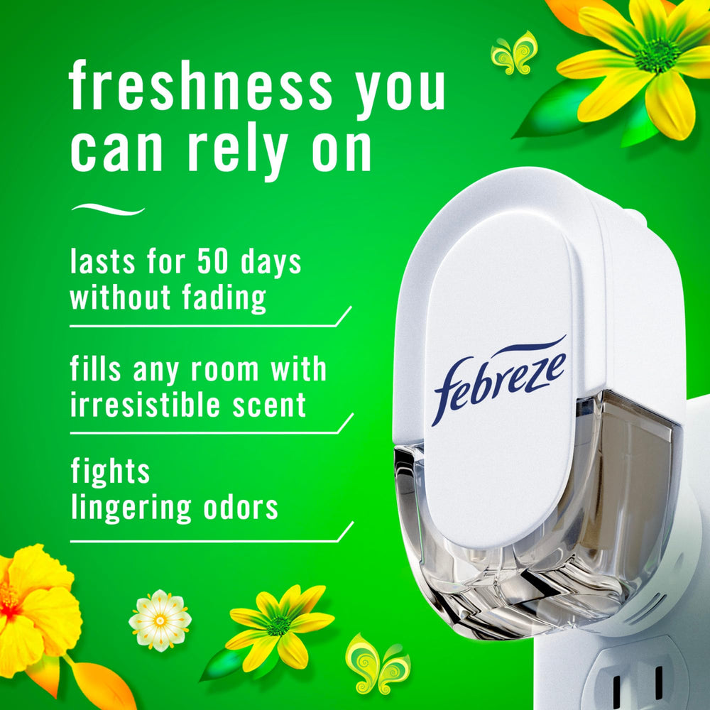 Plug in Air Freshener, Odor-Fighting Scented Oil Starter Kit, Air Fresheners for Home and Bathroom and Kitchen, Long Lasting for Strong Odors, Gain Original Scent, Warmer + 1 Refill