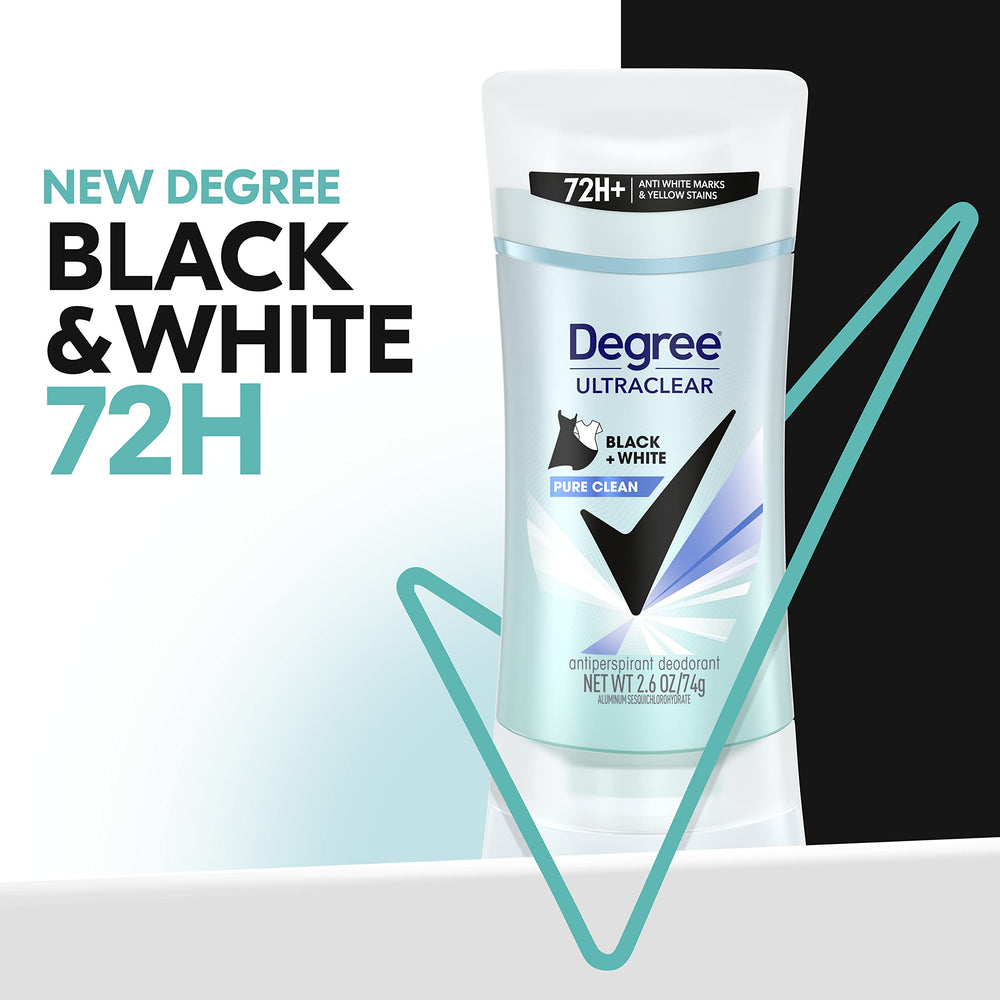 UltraClear Antiperspirant, Black + White Pure Clean, 2.6 Ounce (Pack of 4)