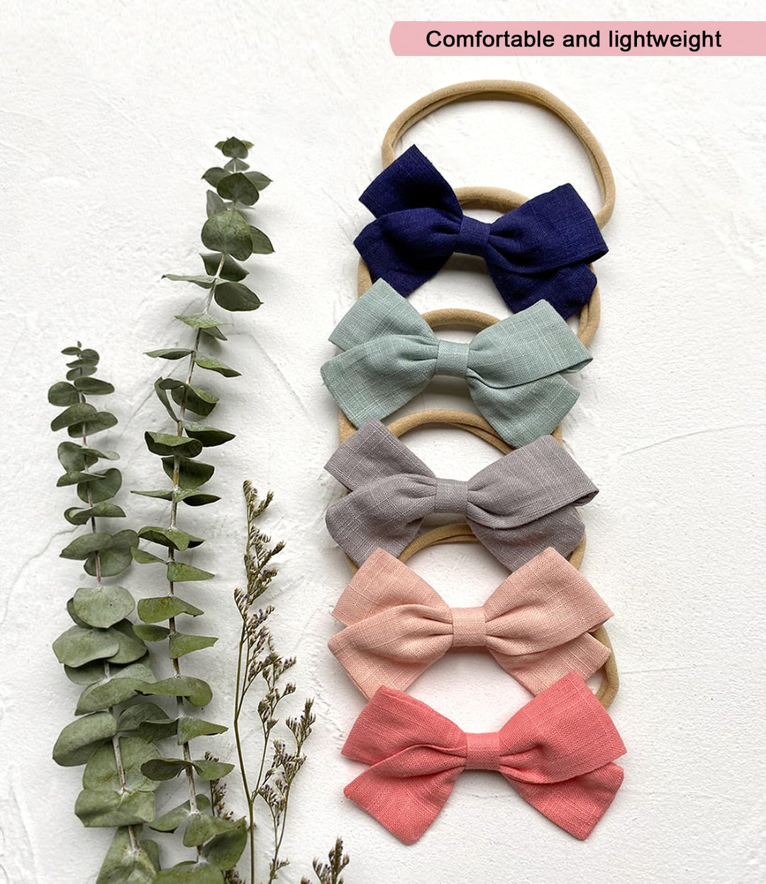 Nylon Linen Stretchy Hairbands for Baby Girl's , 10_pack