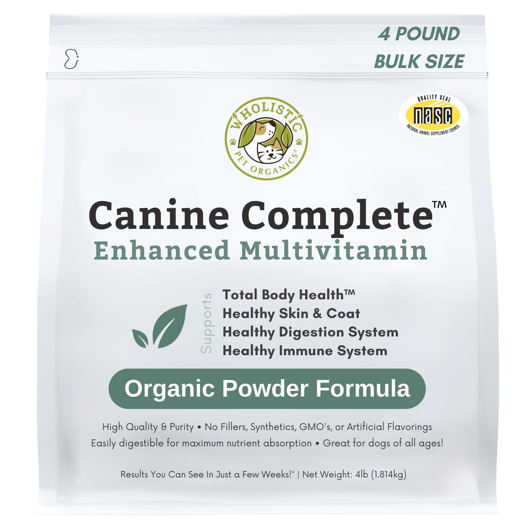 Canine Complete Dog Multivitamin - 4 Lb - Nutrient-Rich Multi-Vitamins and Supplements - Whole-Food Powder for Immune System, Skin, Coat & Overall Health