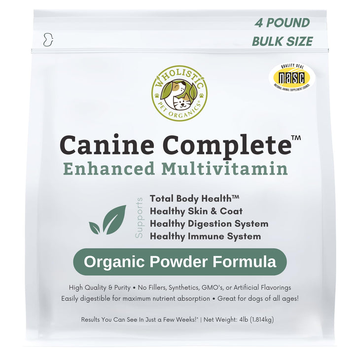 Canine Complete Dog Multivitamin - 4 Lb - Nutrient-Rich Multi-Vitamins and Supplements - Whole-Food Powder for Immune System, Skin, Coat & Overall Health