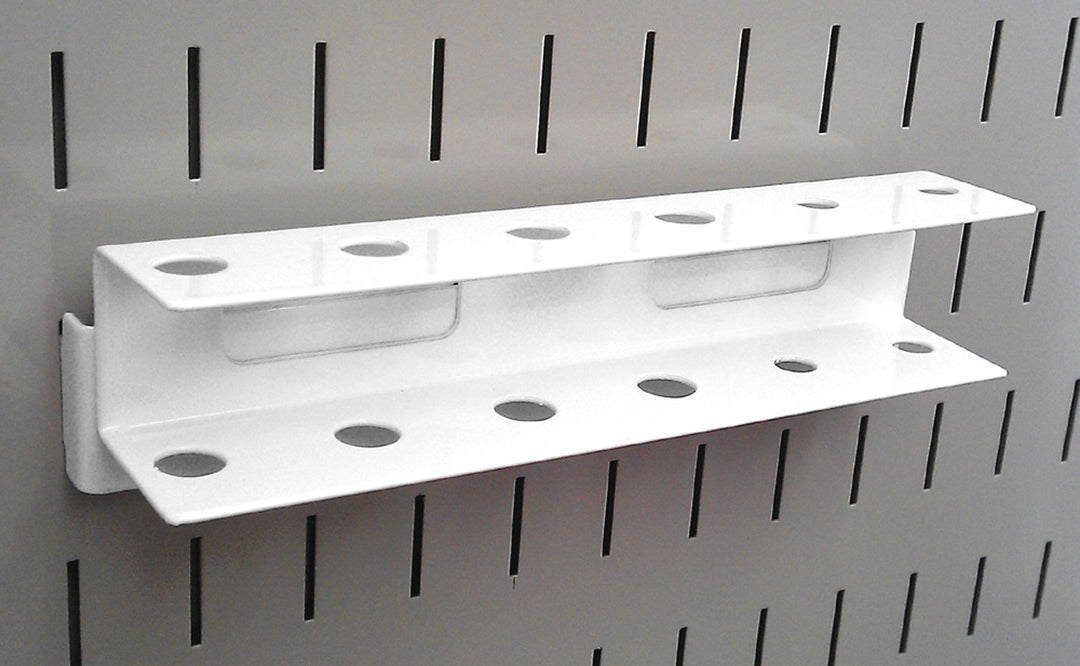 Pegboard Screwdriver Holder Bracket Slotted Metal Pegboard Accessory Pegboard and Slotted Tool Board – White