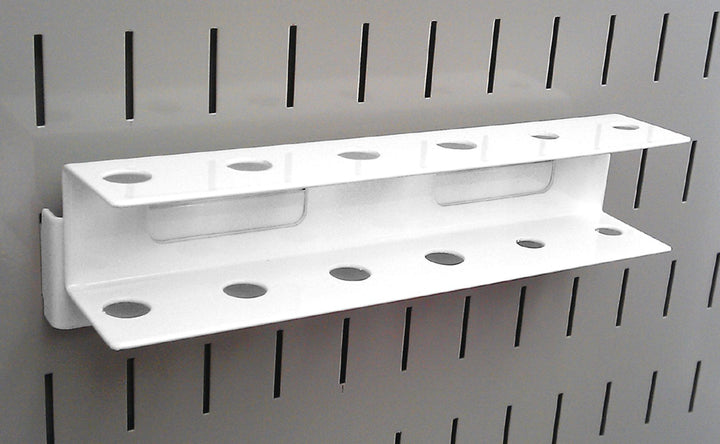 Pegboard Screwdriver Holder Bracket Slotted Metal Pegboard Accessory Pegboard and Slotted Tool Board – White