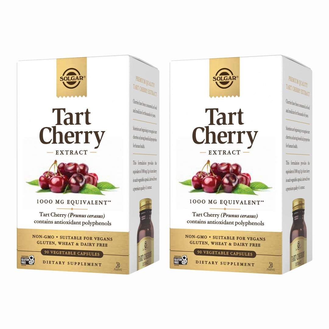 Tart Cherry - 90 Vegetable Capsules, Pack of 2 - Non-GMO, Vegan, Gluten Free, Dairy Free, Kosher - 180 Total Servings