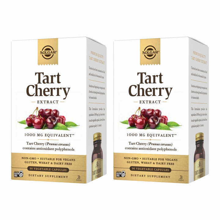 Tart Cherry - 90 Vegetable Capsules, Pack of 2 - Non-GMO, Vegan, Gluten Free, Dairy Free, Kosher - 180 Total Servings
