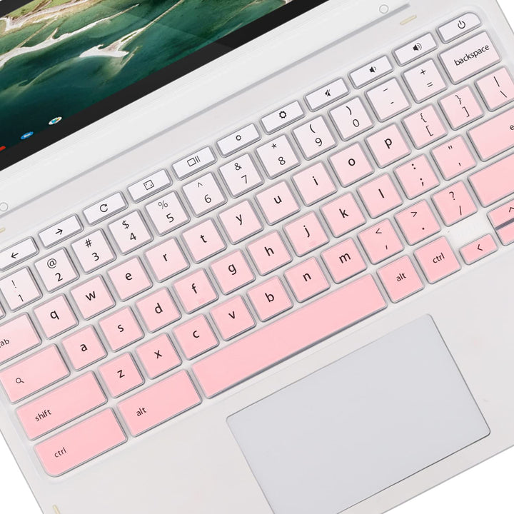 Keyboard Cover Skin for Lenovo Chromebook Flex 3 11 11.6 Laptop |Lenovo Chromebook C330 11.6 |Lenovo Flex 11 Chromebook 11.6 |Lenovo Chromebook N20 N21 N22 N23 100e 300e 500e 11.6, Gradual Pink