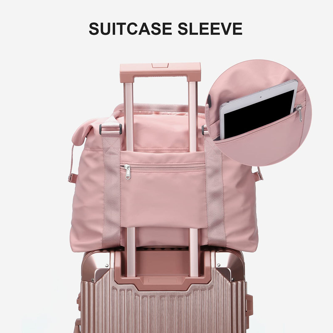 Sport Travel Duffle Bag Large Gym Tote Bag for Women, Weekender Bag Carry on Bag for Airplane, Ladies Beach Bag Overnight Bag Waterproof Bag Luggage Bag with Wet Bag
