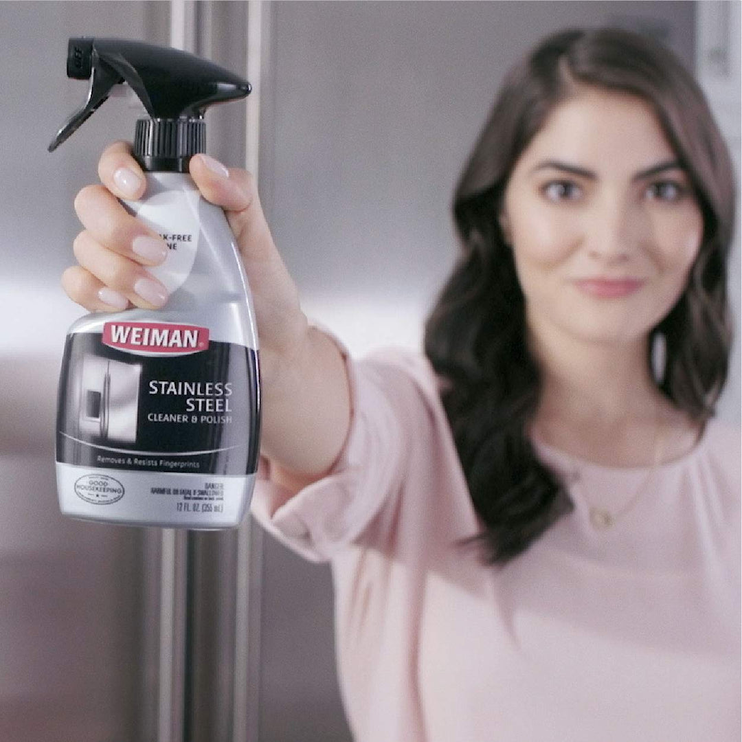 Stainless Steel Cleaner and Polish Trigger Spray - Protects Against Fingerprints and Leaves a Streak-less Shine - 12 Ounce