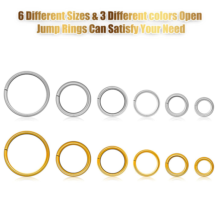 1014 Pieces Nail Dangle Charm Piercing Tool Hand Drill, Nail Charms 6 Sizes Jump Ring Connector with Jump Ring Open Close Tool Pliers and Tweezers for Jewelry Making(Silver)