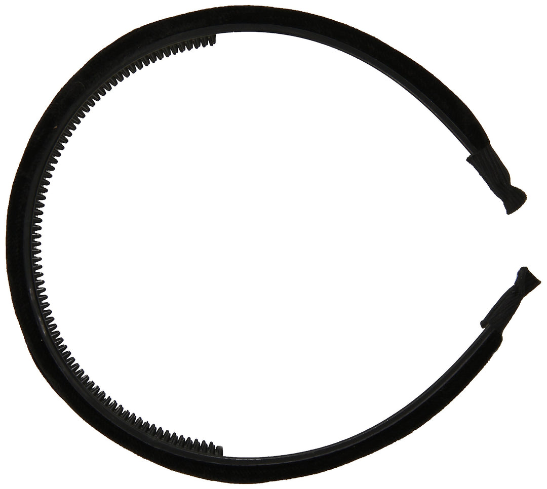 Traditional Flexible Black Velvet Head Band With Teeth