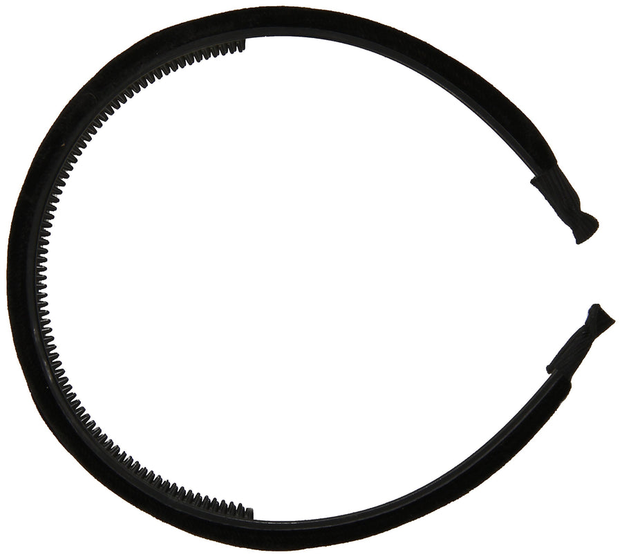Traditional Flexible Black Velvet Head Band With Teeth