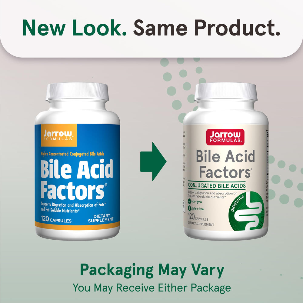 Bile Acid Factors 1000 mg With Conjugated Bile Acids, Dietary Supplement for Digestion Support and Absorption of Fats & Fat-Soluble Nutrients, 120 Capsules, 30 Day Supply