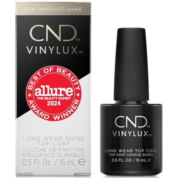 Vinylux Long Wear Shine Top Coat, Gifts for Her, Stocking Stuffers for Women, Quick Drying Formula, Easy to Remove, 0.5 Fl Oz