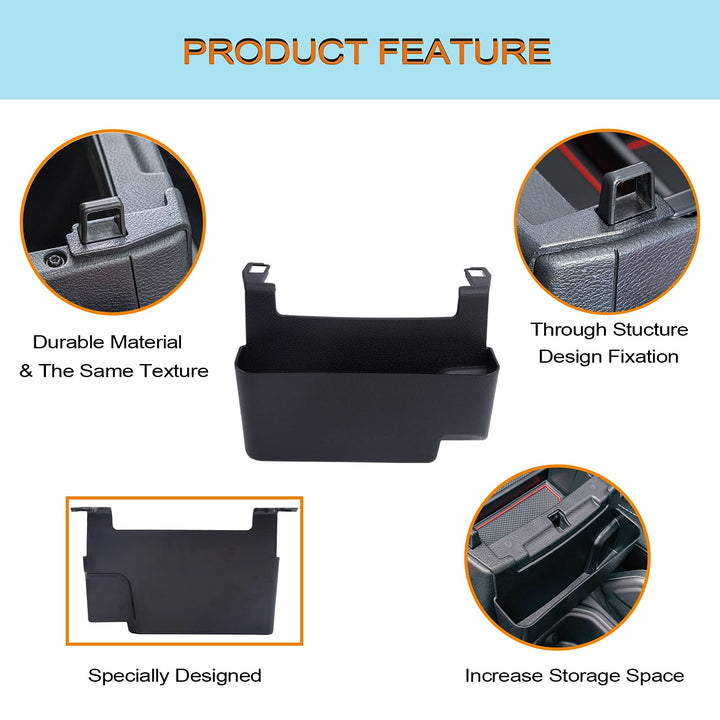 Center Console Hanging Box Compatible with JEEP Wrangler JL/JLU 2018-2023 2024 2025 and JEEP Gladiator JT Truck 2020-2024 2025 Organizer Tray Armrest Storage Accessories (Not for JK/JKU)