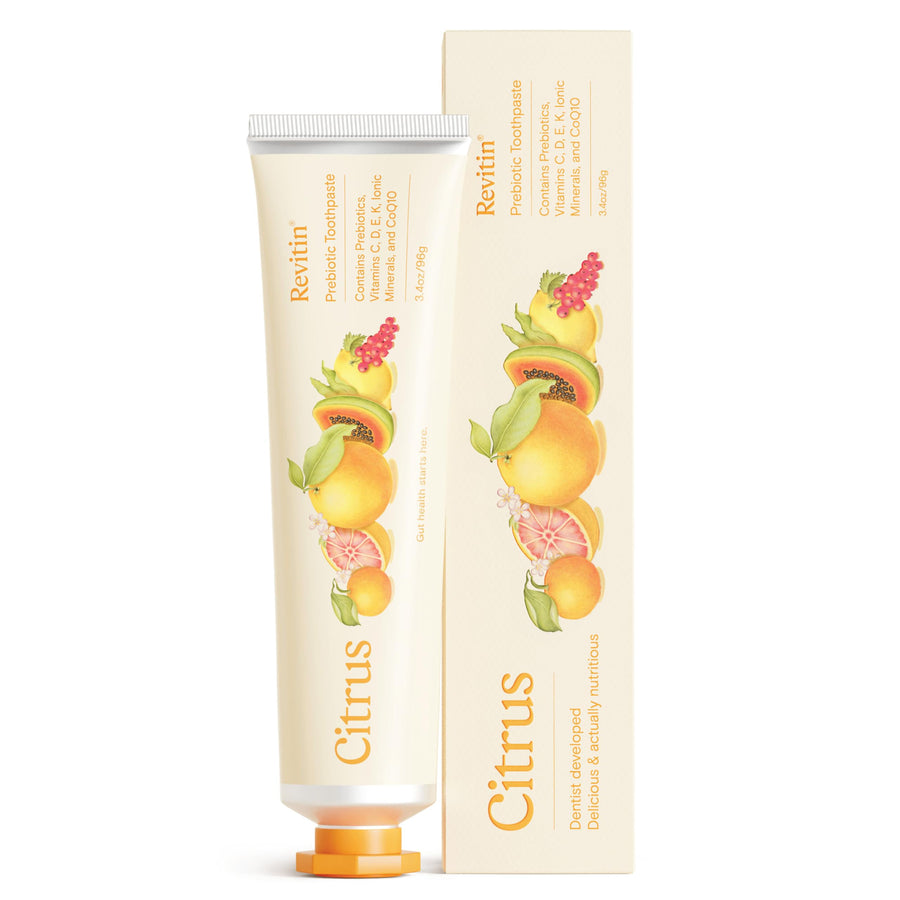 Toothpaste | Fluoride-Free Prebiotic Citrus Tooth Gel | No SLS, Gluten Free, Dye Free, GMO Free, No Sweeteners | Non-Toxic, Kid Approved