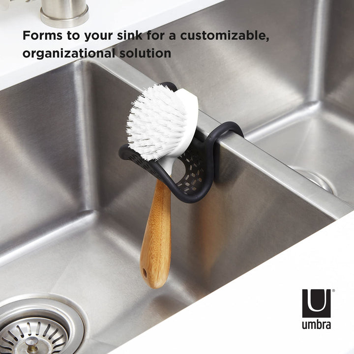 Sling Kitchen Sink Accessory, Single-Sided Sponge Holder, Black