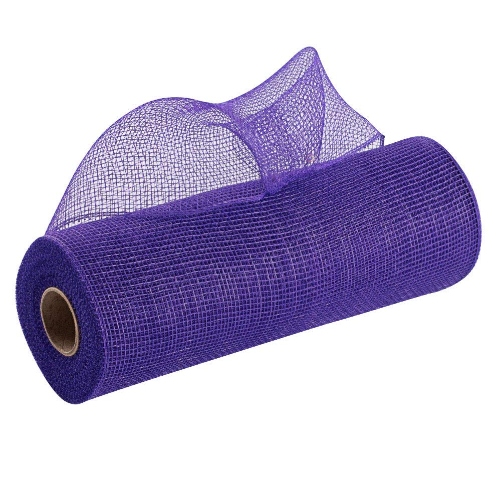 Purple Deco Mesh Wreath Decor - 10 x 10 Yards, Decorative Ribbon Roll, Swag, Tree Topper, Bows, Gifts, Garlands, Presents, Mardi Gras, Easter