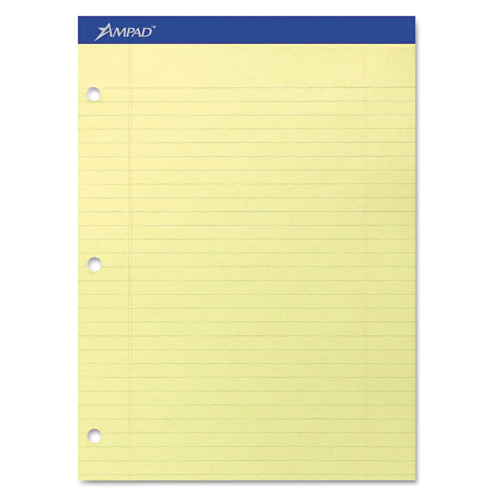 Evidence Dual Ruled Pad, Legal Ruling, Size 8.5 x 11.75 Inches, Canary Paper, 100 Sheets Per Pad (20-243)