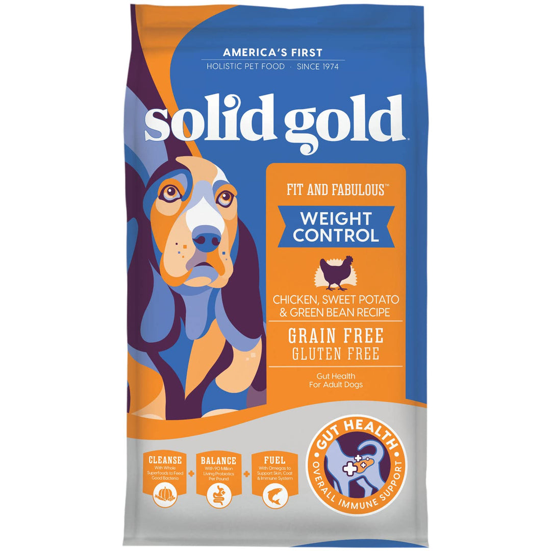 Dry Dog Food for Adult & Senior Dogs - Made with Real Chicken, Probioitcs, & Omega 3 Fish - Whole Grain Dry Dog Food for Weight Management & Better Digestion - 24 LB