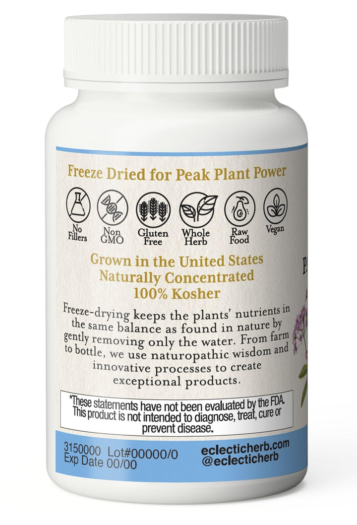 Eclectic Institute Raw Fresh Freeze-Dried, Valerian Passion Flower, 250 mg, 90 Non-GMO Veggie Caps