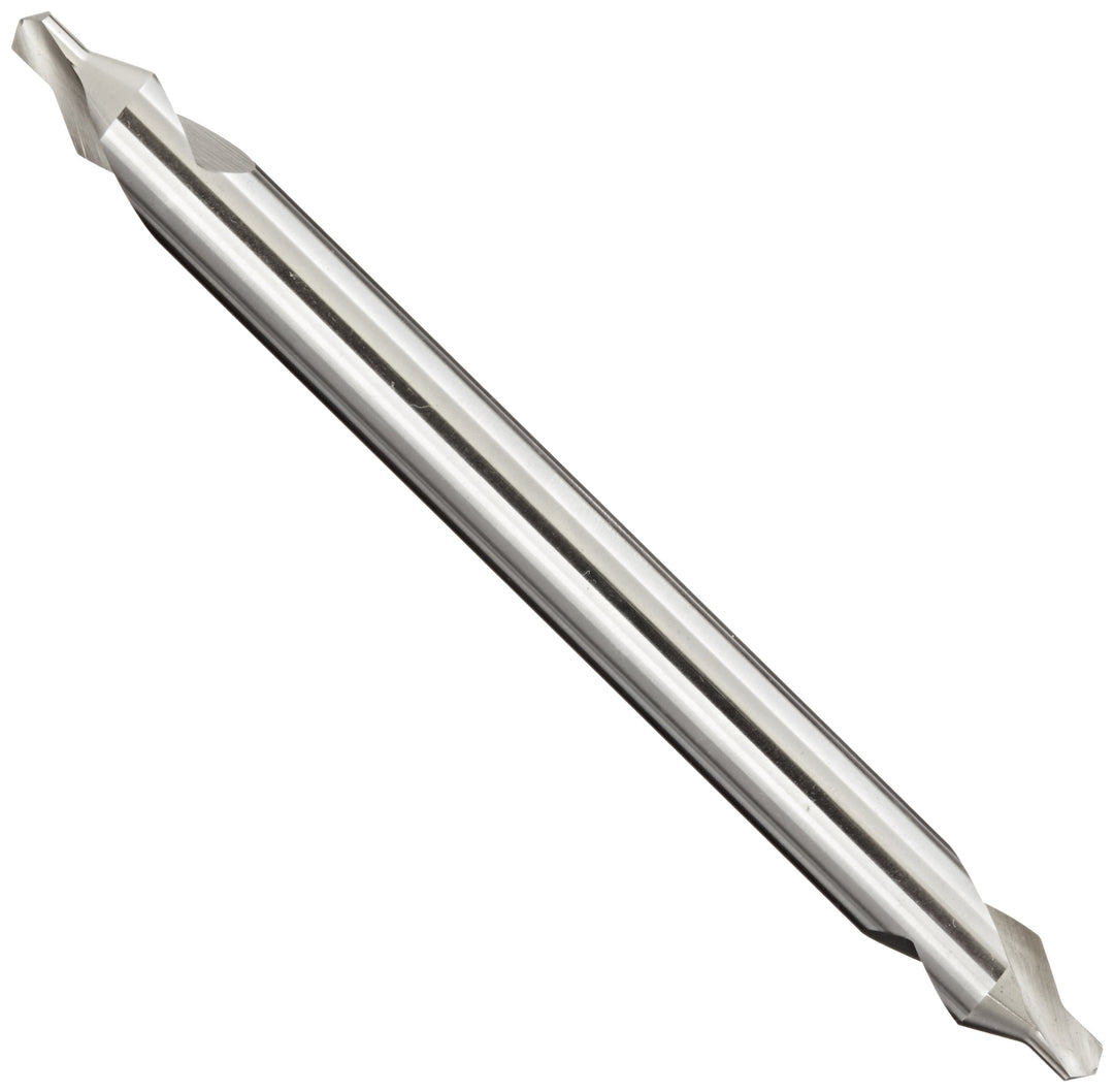D1C90 High Speed Steel Long Length Center Drill Bit, Uncoated (Bright), Slow Spiral, 60 Degree, 3/64 Diameter x 4 Length (Pack of 1)