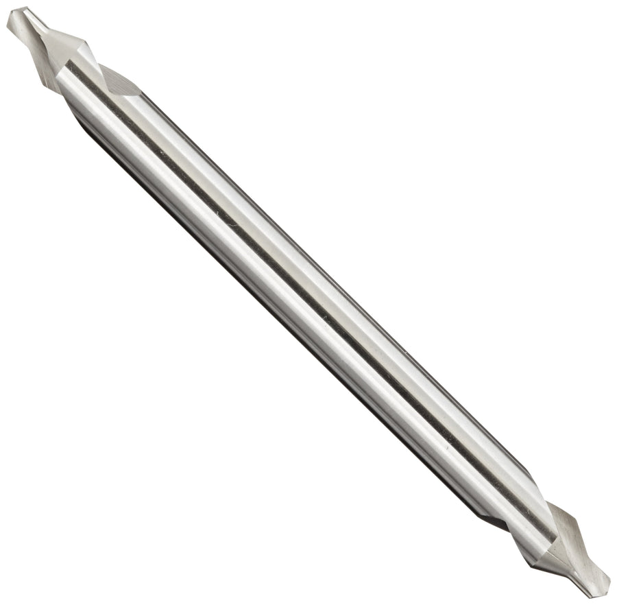 D1C90 High Speed Steel Long Length Center Drill Bit, Uncoated (Bright), Slow Spiral, 60 Degree, 3/64 Diameter x 4 Length (Pack of 1)