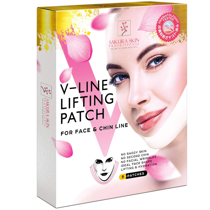 V shape lifting up Face Mask Chin Up Patch Double Chin Reducer Chin Contour Tightening Firming Face Lift Tape Mask V-Line Neck Lifting Patches V Shaped Slimming Face Mask 5 pcs