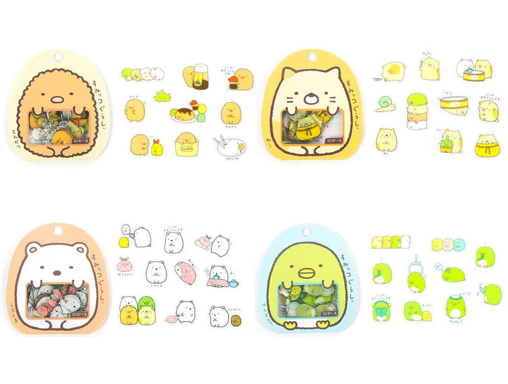 Aimeio Super Cute Cartoon Animals Transparent PVC Stickers for Diary Calendar Albums Decoration Scrapbook Planner Journal Child DIY Toy School Office Supplies,4 Pack,200 Pieces