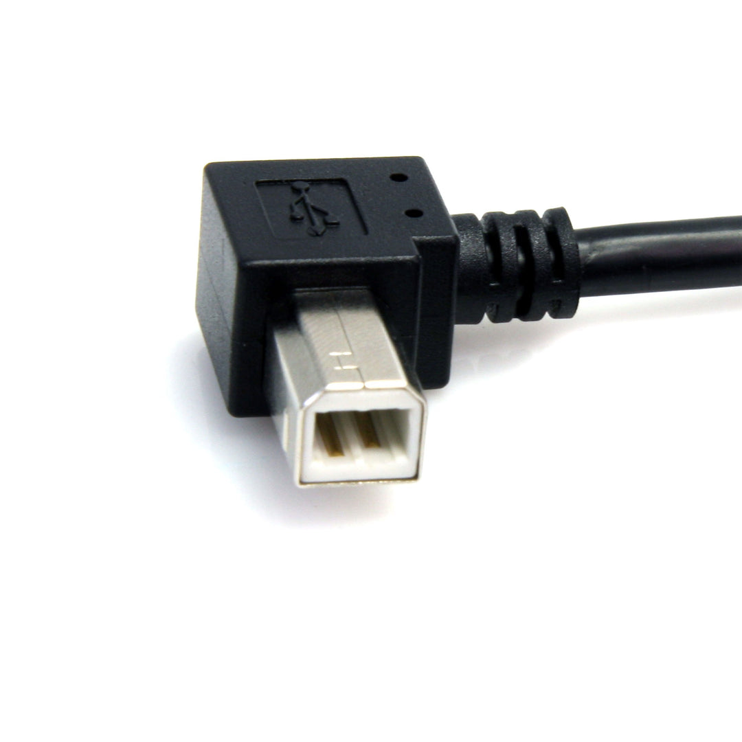 91cm (3 ft.) / 91cm A Right Angle to B Right Angle USB Cable - 0.91m Right Angle USB 2.0 - 1x USB A 1x USB B - Black (USB2HAB2RA3)