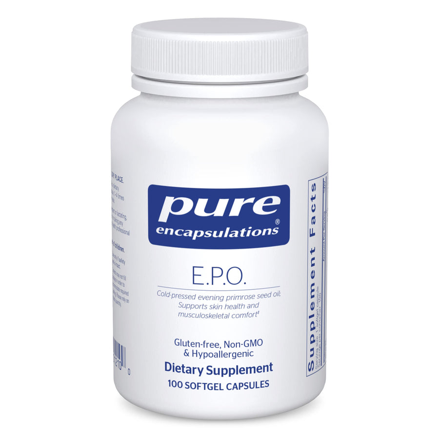 E.P.O. (Evening Primrose Oil) | Hypoallergenic Dietary Supplement Containing 9% GLA | 100 Softgel Capsules