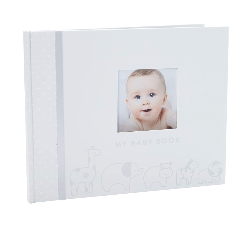 First 5 Years Baby Memory Book With Clean-Touch Baby Safe Ink Pad To Make Baby’s Hand Or Footprint Included, Gender Neutral Registry Gift, Ivory Classic