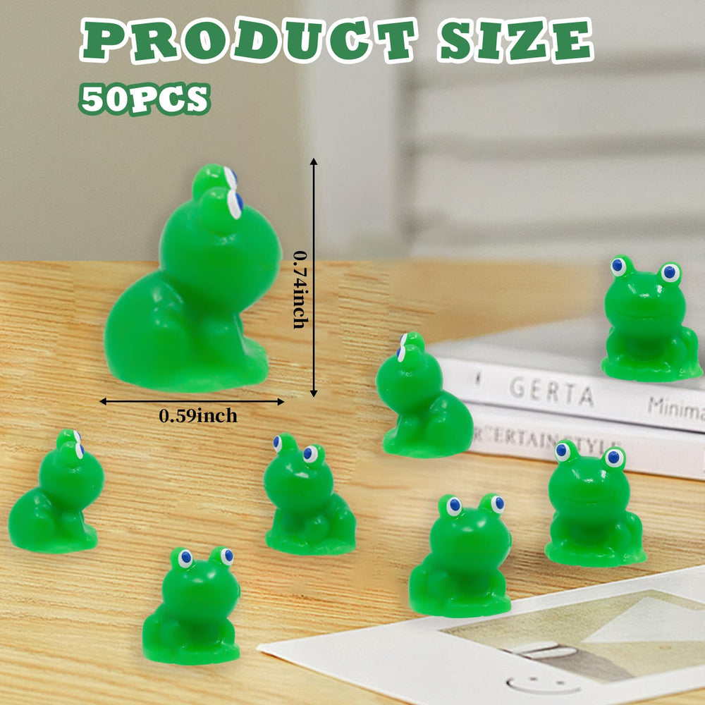 20 Pcs Resin Mini Frogs Green Frog Miniature Figurines Animals Model Fairy Garden Miniature Moss Landscape DIY Terrarium Crafts Ornament Accessories for Home Décor