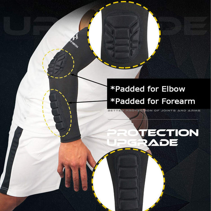 Pads Arm Forearm Elbow Sleeve Compression Protective Support Single