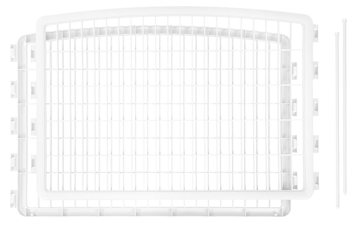 Dog Playpen Add-On Panels, 2-Panel 24 Pet Playpen, Puppy Playpen, Foldable, Customizable, White