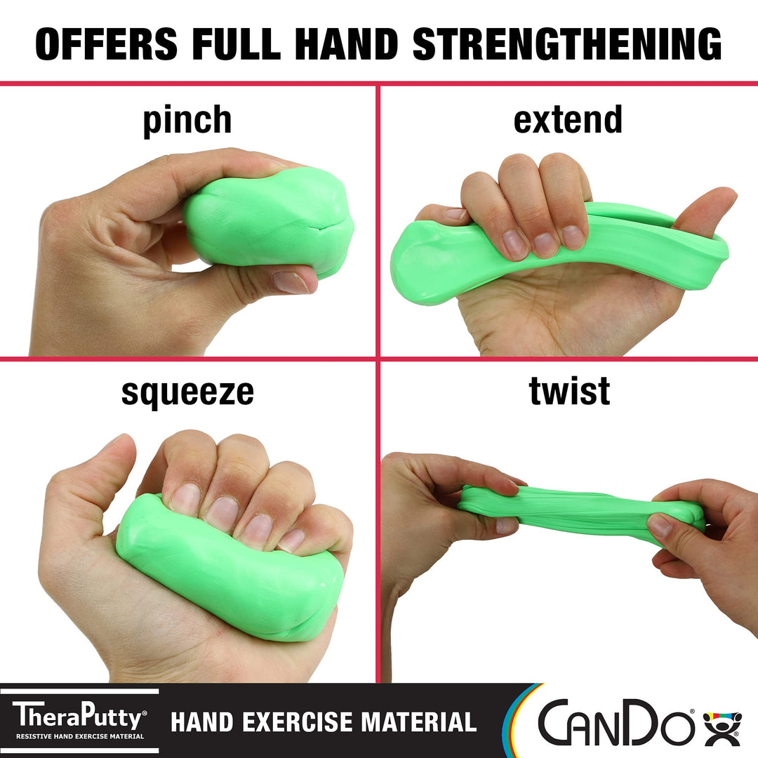 TheraPutty Standard Hand Exercise Putty For Rehabilitation, Exercises, Hand Therapy, Occupational Therapy, Hand Strengthening, Improve Motor Skills, Stress Relief 2-ounce