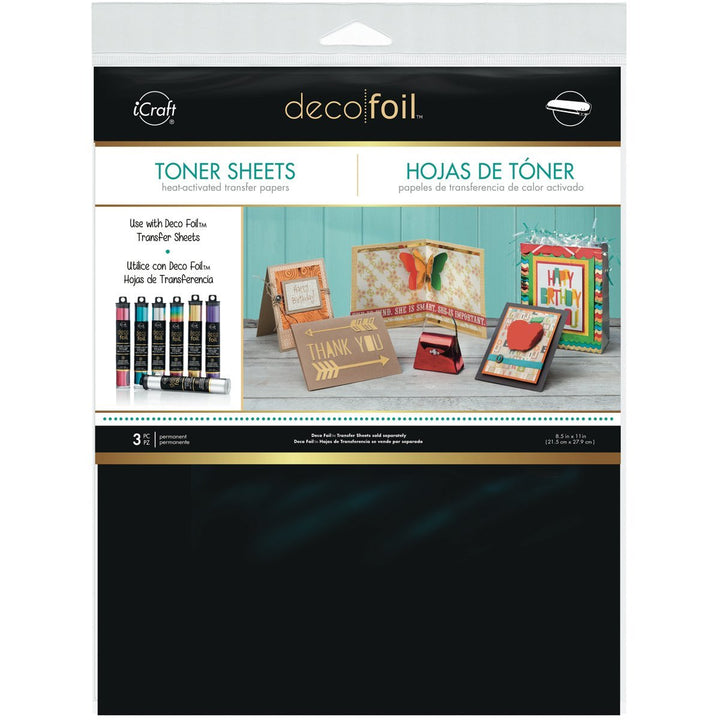 3377 Deco Foil Toner Sheets, 8.5 Inches x 11 Inches, Black