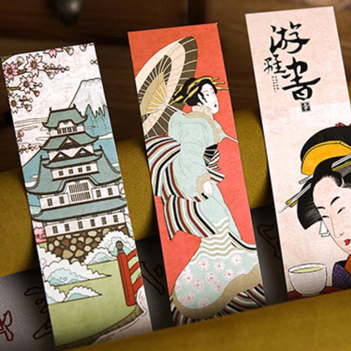 Colorful Japanese Style Paper Bookmark for Women Men Girls Boys Kids Teens