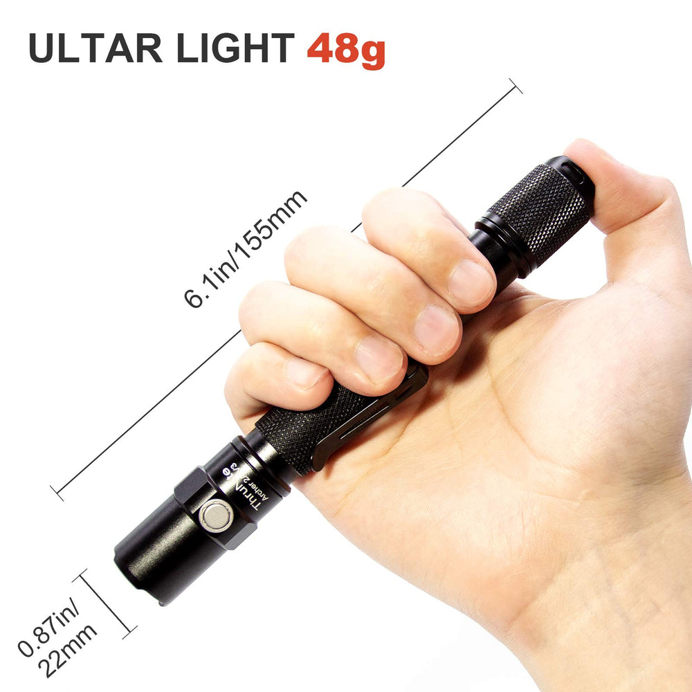 LED Flashlight Archer 2A V3, 500 Lumens Mini AA Flashlight with Lanyard, IPX8 Water-Resistant Dual Switch Outdoor Flash Light for Hiking, Camping, Everyday Use, EDC - CW