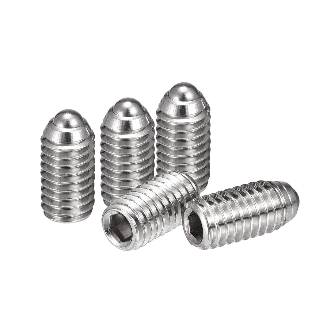 Ball Point Set Screws, M6 x 12mm 304 Stainless Steel Metric Spring Hex Socket Screw 10pcs