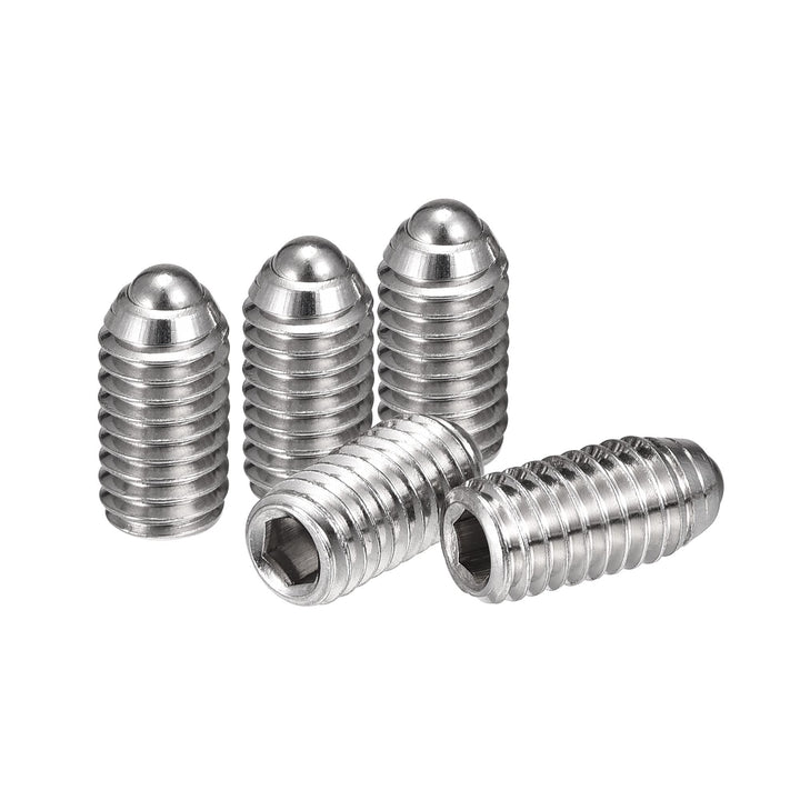 Ball Point Set Screws, M6 x 12mm 304 Stainless Steel Metric Spring Hex Socket Screw 10pcs