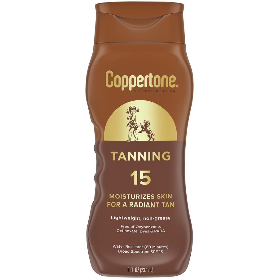 Tanning Sunscreen Lotion, SPF 15 Broad Spectrum Sunscreen, 8 Fl Oz
