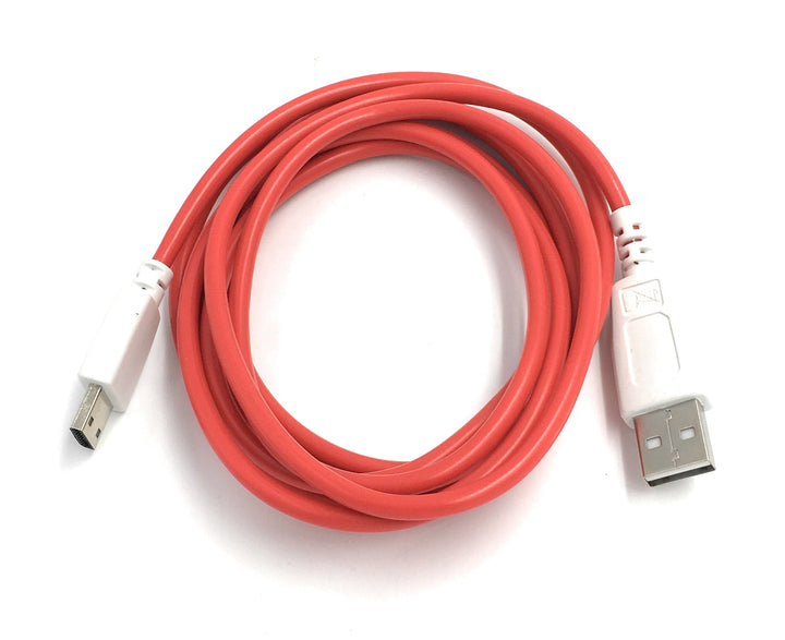 Xcivi USB Data Charger Cable Cord for Fuhu Tablets Nabi DreamTab, nabi 2S, nabi Jr., Jr. S, XD, Elev-8, 6 FT/2m (Red)