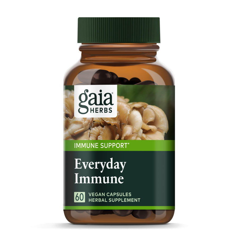 Everyday Immune Mushrooms&Herbs-Immune Support Supplement to Help Aid Overall Wellness* -with Turmeric Curcumin, Astragalus, Cordyceps, and Chaga Mushrooms-60 Vegan Capsules(30-Day Supply)