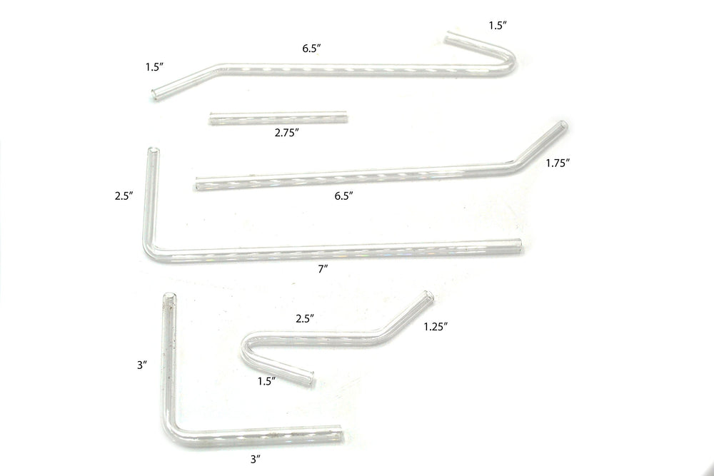 Glass Delivery Tubes - Set of 6 - Borosilicate - Eisco Labs