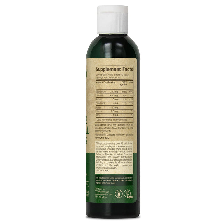 Vegan Ionic Trace Mineral Drops, Low Sodium, pH Balancing, 96-Day Supply, 8 Fl Oz
