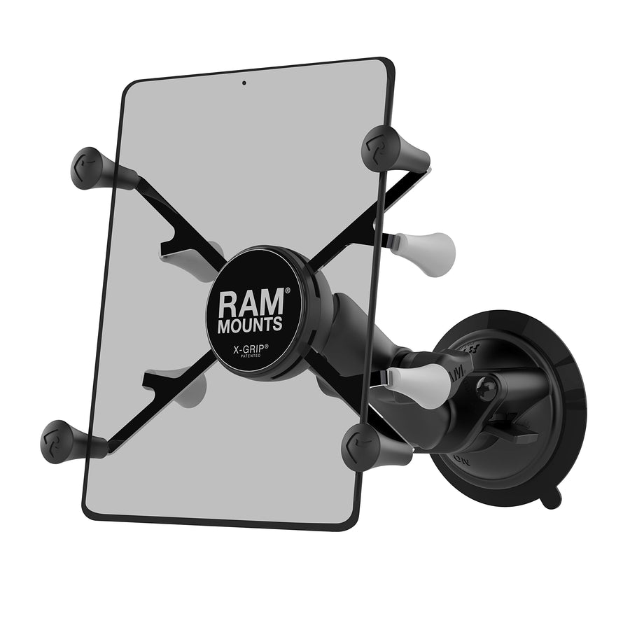RAM Mounts RAM-B-166-UN8U X-Grip with RAM Twist-Lock Suction Cup Mount for 7-8 Tablets with Medium Arm for Vehicle Windshields