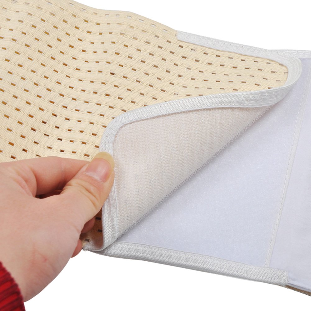 Elastic Ostomy Hernia Belt for Waist Abdominal with Stoma Opening (S, Beige)