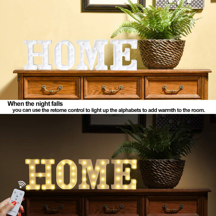 Light Up Letters Remote Timer, LED Letters Lights Alphabet Maruqee Light Up Letters Battery Powered Letter Sign Letter Lights for Night Light Wedding Party Girls Gifts Home Christmas Decoration-A